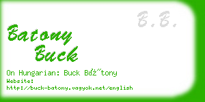 batony buck business card